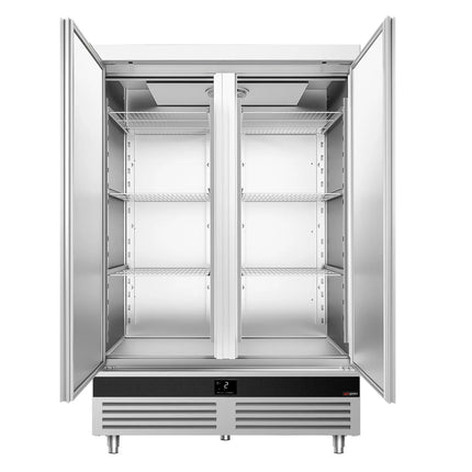 GGM Gastro Commercial Upright Fridge Stainless steel PREMIUM - GN 2/1 - 1400L - with 2 doors