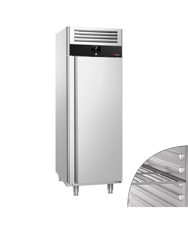GGM Gastro Commercial Upright Fridge Stainless steel PREMIUM - GN 2/1 - 600L - with 2 door