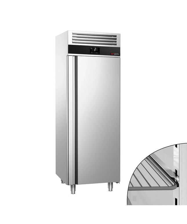 GGM Gastro Commercial Upright Fridge Stainless steel PREMIUM - GN 2/1 - 700L - with 1 door