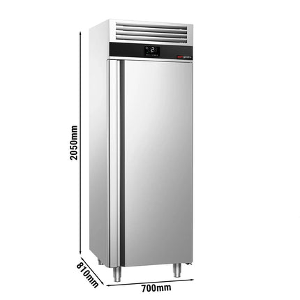 GGM Gastro Commercial Upright Fridge Stainless steel PREMIUM - GN 2/1 - 700L - with 1 door