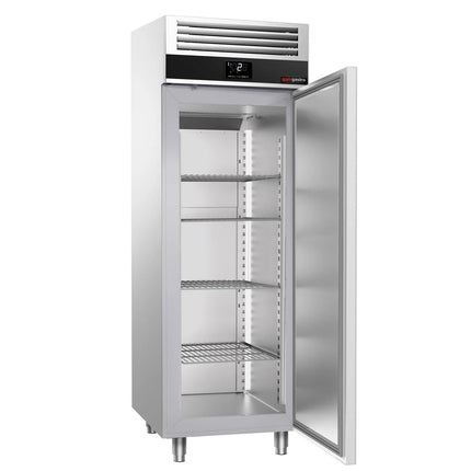 GGM Gastro Commercial Upright Fridge Stainless steel PREMIUM - GN 2/1 - 700L - with 1 door