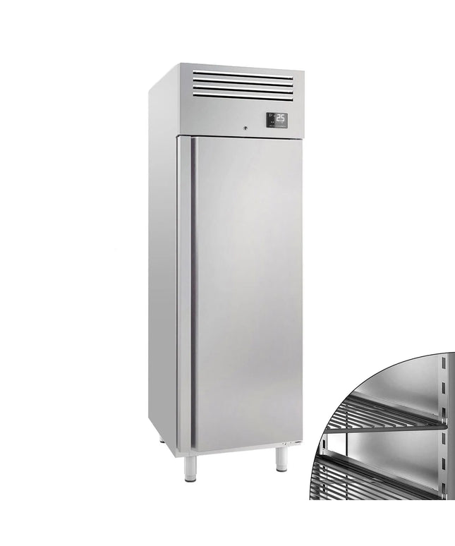 GGM Gastro Commercial Upright Fridge Stainless steel PREMIUM PLUS - GN 1/1 - 560L - with 1 door