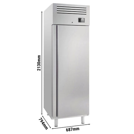 GGM Gastro Commercial Upright Fridge Stainless steel PREMIUM PLUS - GN 1/1 - 560L - with 1 door