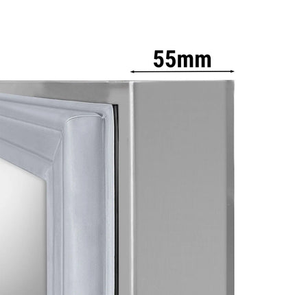 GGM Gastro Commercial Upright Fridge Stainless steel PREMIUM PLUS - GN 1/1 - 745L - with 2 doors