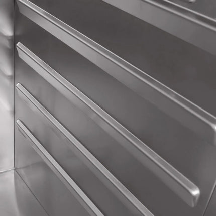 GGM Gastro Commercial Upright Fridge Stainless steel PREMIUM PLUS - GN 2/1 - 560L - with 2 half doors
