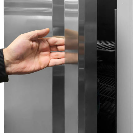 GGM Gastro Commercial Upright Fridge Stainless steel PREMIUM PLUS - GN 2/1 - 1240L - with 4 half doors
