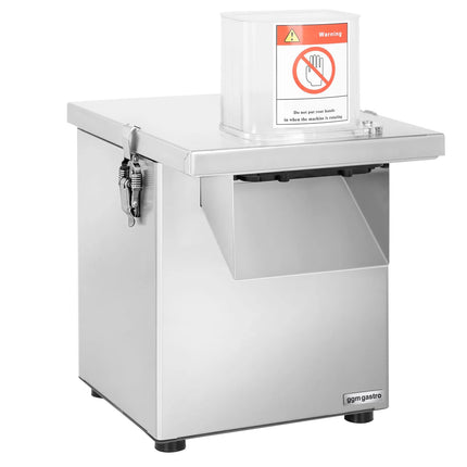 GGM Gastro Commercial Veg Prep Machine - 200W - Disc Thickness: 4mm - incl. 1 Cutting/Grating Disc & Cutter Bowl Attachment - 5 Dicing Grids