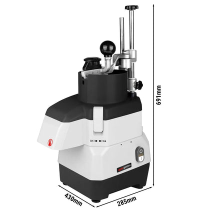 GGM Gastro Commercial Veg Prep Machine - 735W - incl. 4 Cutting/Grating Discs - Stainless Steel