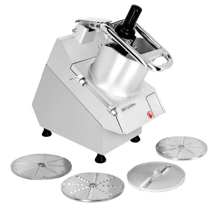 GGM Gastro Commercial Veg Prep Machine - 750W - Ø170mm Feed Opening - incl. 5 Cutting/Grating Discs
