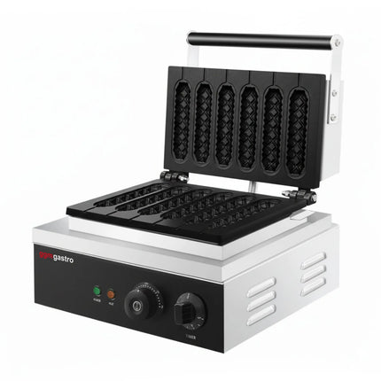 GGM Gastro Commercial Waffle Maker / Lolly Waffle Maker - Double - Manual - 1.55kW - Shape: Waffle on a stick - for 6 pieces