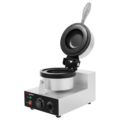 GGM Gastro Commercial Waffle Maker - Single - Manual - 1.3kW - Shape: Round - Ø 115mm - plates with Teflon coating