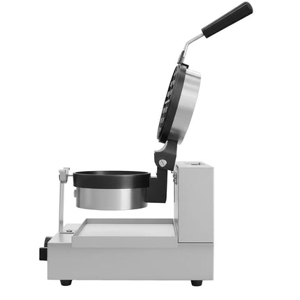 GGM Gastro Commercial Waffle Maker - Single - Manual - 1.3kW - Shape: Round - Ø 180mm - with 180° rotating plates - plates with Teflon coating