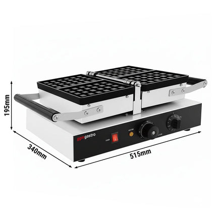GGM Gastro Commercial Waffle Maker - Single - Manual - 1.6kW - Shape: Brussels - with 180° rotating plates