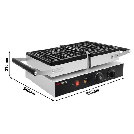 GGM Gastro Commercial Waffle Maker - Single - Manual - 1.6kW - Shape: Brussels - with 180° rotating plates