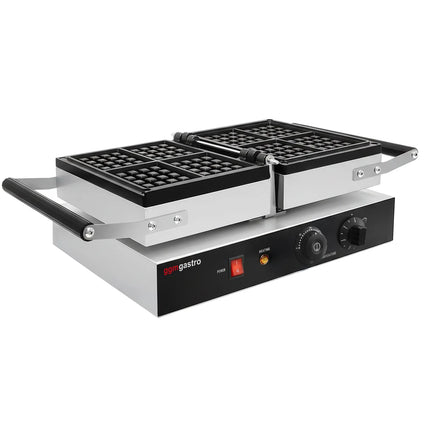 GGM Gastro Commercial Waffle Maker - Single - Manual - 1.6kW - Shape: Brussels - with 180° rotating plates