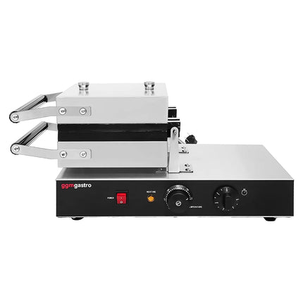 GGM Gastro Commercial Waffle Maker - Single - Manual - 1.6kW - Shape: Brussels - with 180° rotating plates
