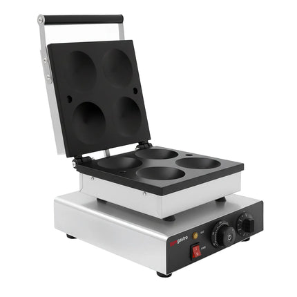 GGM Gastro Commercial Waffle Maker - Single - Manual - 1.75kW - Shape: 4 Pancakes