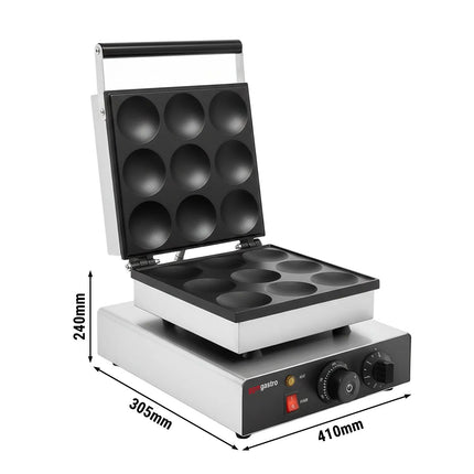 GGM Gastro Commercial Waffle Maker - Single - Manual - 1.75kW - Shape: American Pancakes