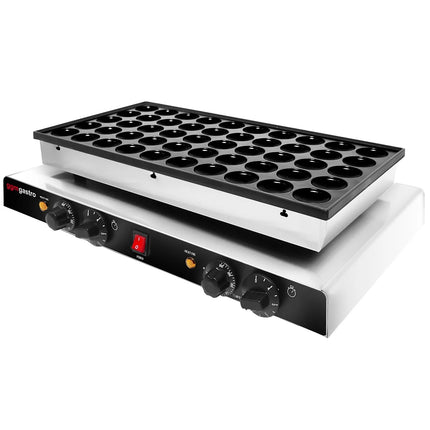 GGM Gastro Commercial Waffle Maker - Single - Manual - 1.7kW - Shape: Poffertjes - Ø 42mm - for 50 pieces - plates with Teflon coating
