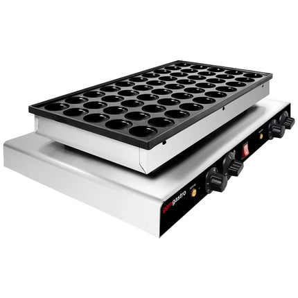 GGM Gastro Commercial Waffle Maker - Single - Manual - 1.7kW - Shape: Poffertjes - Ø 42mm - for 50 pieces - plates with Teflon coating