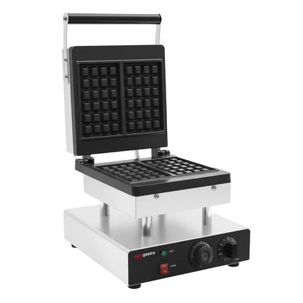 GGM Gastro Commercial Waffle Maker - Single - Manual - 2kW - Shape: Brussels - plates with Teflon coating