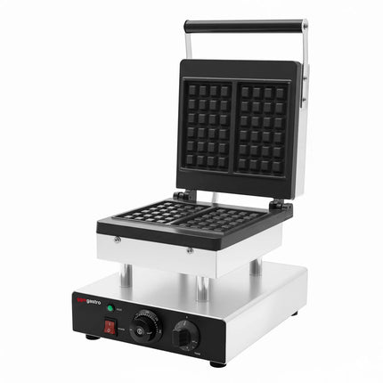 GGM Gastro Commercial Waffle Maker - Single - Manual - 2kW - Shape: Brussels - plates with Teflon coating