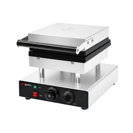 GGM Gastro Commercial Waffle Maker - Single - Manual - 2kW - Shape: Brussels - plates with Teflon coating
