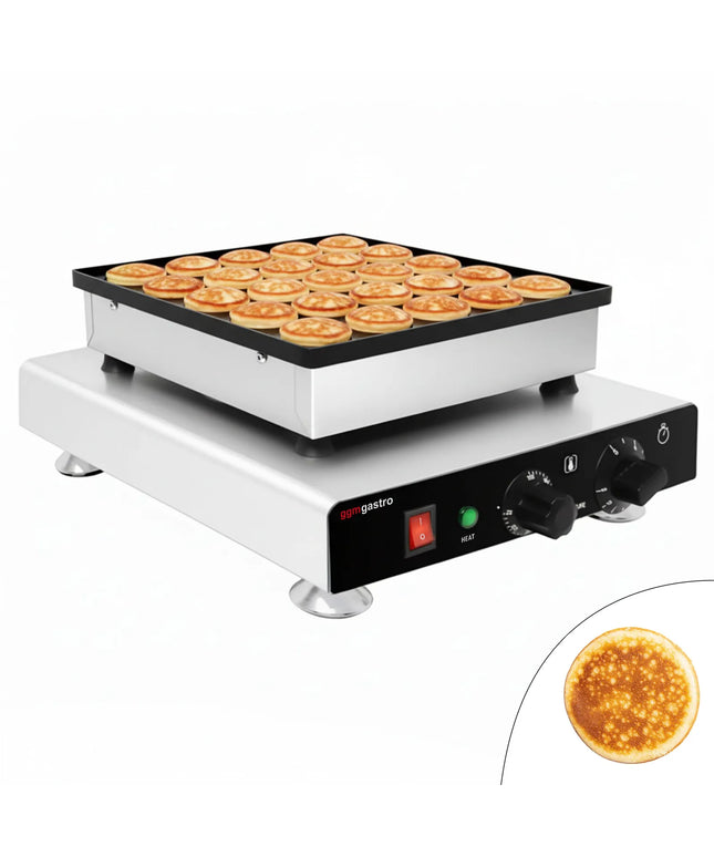 GGM Gastro Commercial Waffle Maker - Single - Manual - 850W - Shape: Poffertjes - for 25 pieces - plates with Teflon coating