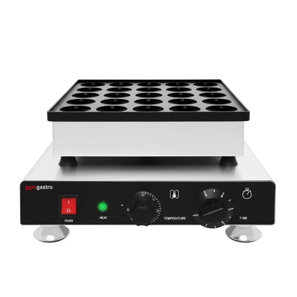 GGM Gastro Commercial Waffle Maker - Single - Manual - 850W - Shape: Poffertjes - for 25 pieces - plates with Teflon coating