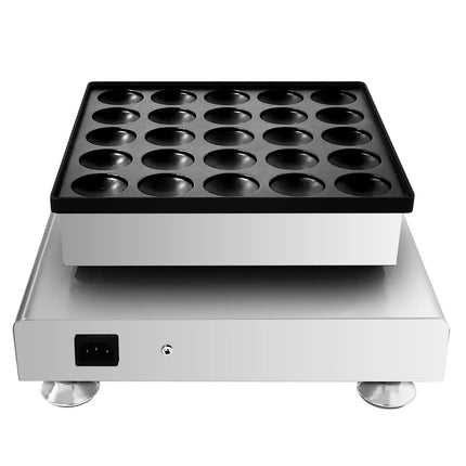 GGM Gastro Commercial Waffle Maker - Single - Manual - 850W - Shape: Poffertjes - for 25 pieces - plates with Teflon coating