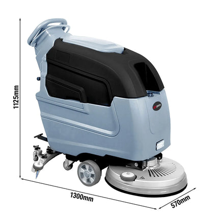 GGM Gastro Commercial Walk-Behind Scrubber Dryer - Work Rate 2650 m²/h - Scrub Width 510mm - Tanks 62L/67L - incl. charging cable
