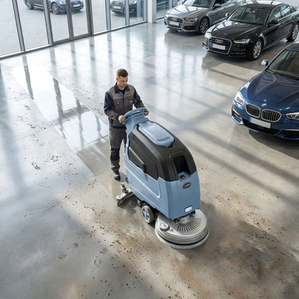 GGM Gastro Commercial Walk-Behind Scrubber Dryer - Work Rate 2650 m²/h - Scrub Width 510mm - Tanks 62L/67L - incl. charging cable