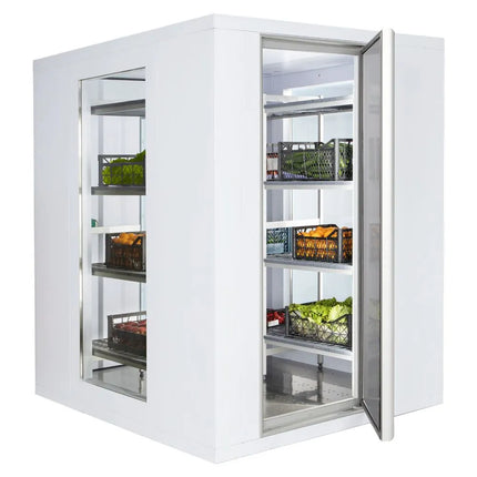GGM Gastro Commercial Walk-In Cold Room - 1500x2100mm - 3,50m³ (3500L) - with 3 glass sides