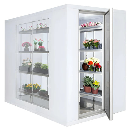 GGM Gastro Commercial Walk-In Cold Room - 1500x2100mm - 4,8m³ (4800L) - with 3 glass sides