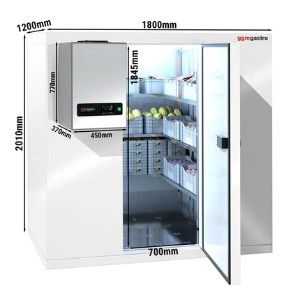GGM Gastro Commercial Walk-In Cold Room - 1800x1200mm - 3,15m³ (3150L) - incl. Integral Refrigeration Unit