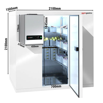 GGM Gastro Commercial Walk-In Cold Room - 2100x1500mm - 4,80m³ (4800L) - incl. Integral Refrigeration Unit