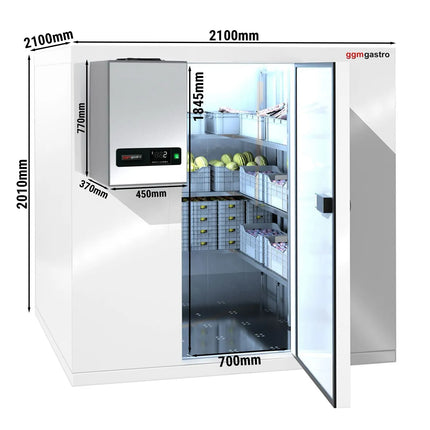GGM Gastro Commercial Walk-In Cold Room - 2100x2100mm - 6,90m³ (6900L) - incl. Integral Refrigeration Unit