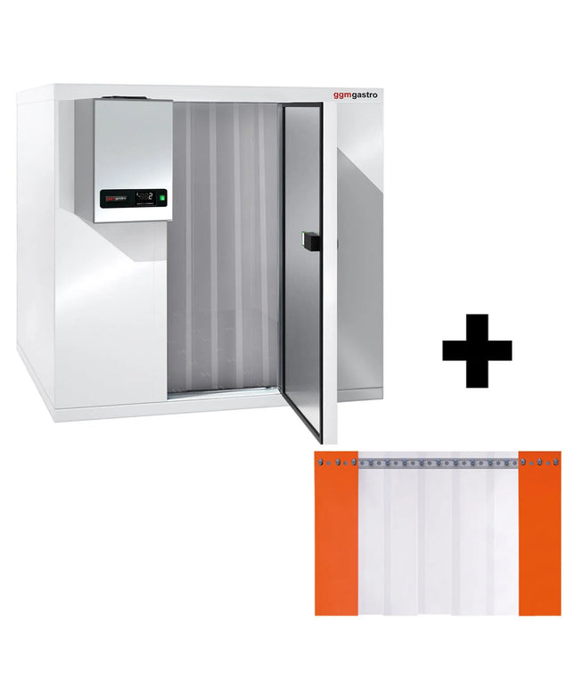 GGM Gastro Commercial Walk-In Freezer Room - 1500x1500mm - 2,80m³ (2800L) - incl. Integral Freezer Unit & Strip Curtains