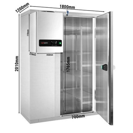 GGM Gastro Commercial Walk-In Freezer Room - 1800x1200mm - 2,65m³ (2650L) - incl. Integral Freezer Unit