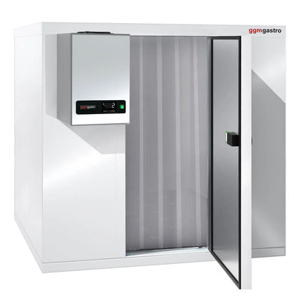 GGM Gastro Commercial Walk-In Freezer Room - 2100x2100mm - 6,10m³ (6100L) - incl. Integral Freezer Unit & Strip Curtains - For UK