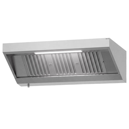 GGM Gastro Commercial Wall-Mounted Extraction Canopy - 1600mm - with Baffle Filters & LED Lighting