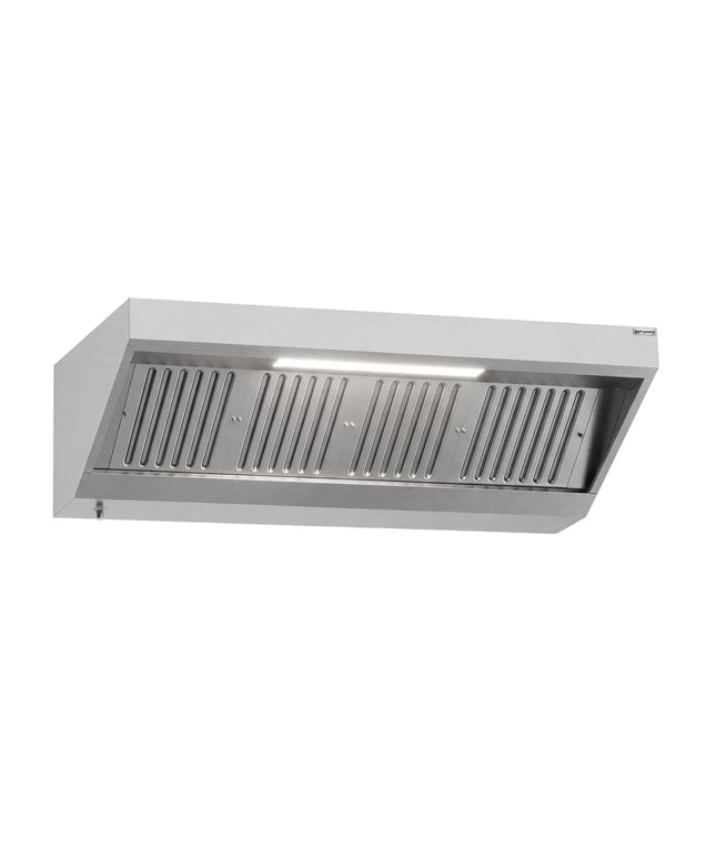 GGM Gastro Commercial Wall-Mounted Extraction Canopy - 1800mm - with Baffle Filters & LED Lighting