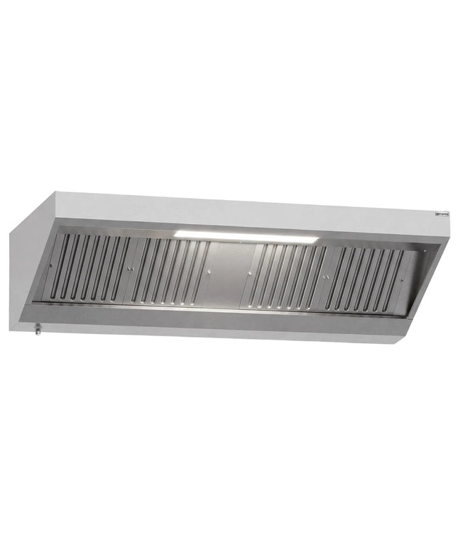 GGM Gastro Commercial Wall-Mounted Extraction Canopy - 2000mm - with Baffle Filters & LED Lighting