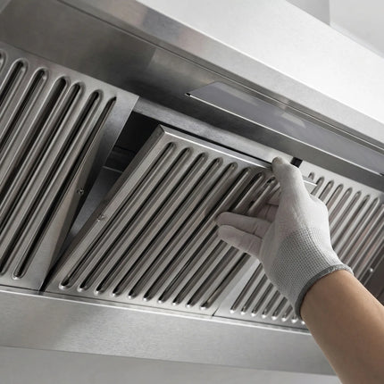 GGM Gastro Commercial Wall-Mounted Extraction Canopy - 2000mm - with Baffle Filters & LED Lighting