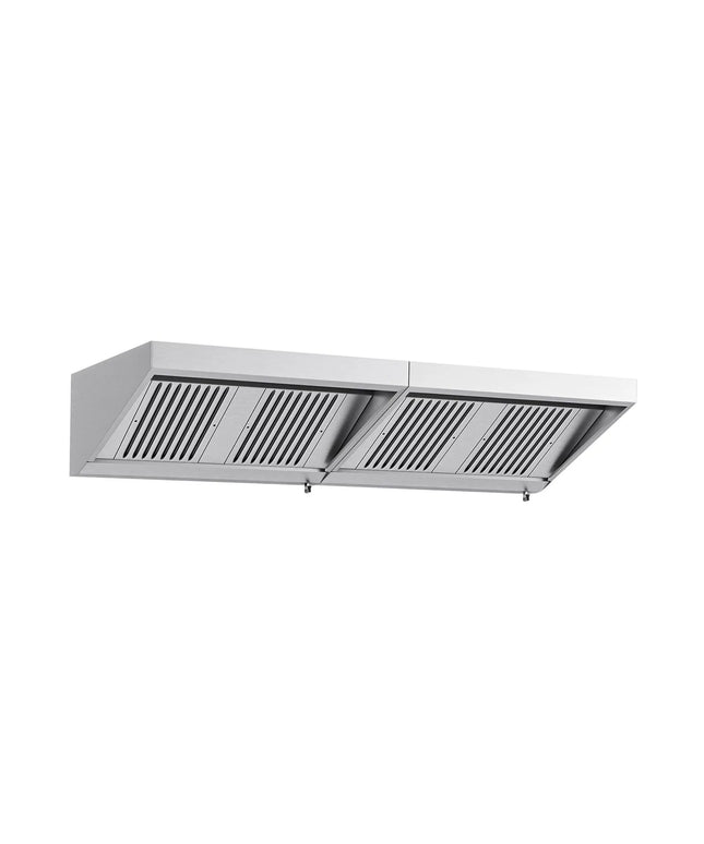 GGM Gastro Commercial Wall-Mounted Extraction Canopy - 2600mm - with Baffle Filters & LED Lighting