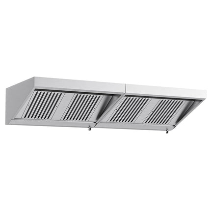 GGM Gastro Commercial Wall-Mounted Extraction Canopy - 2600mm - with Baffle Filters & LED Lighting