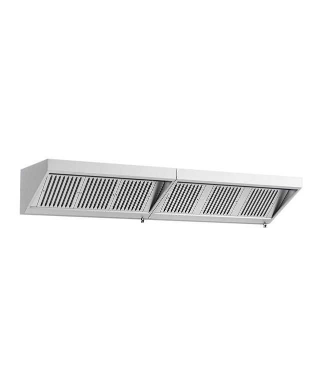 GGM Gastro Commercial Wall-Mounted Extraction Canopy - 2800mm - with Baffle Filters & LED Lighting