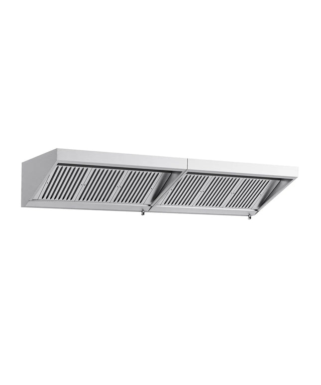 GGM Gastro Commercial Wall-Mounted Extraction Canopy - 2800mm - with Baffle Filters & LED Lighting