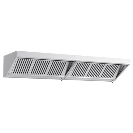GGM Gastro Commercial Wall-Mounted Extraction Canopy - 2800mm - with Baffle Filters & LED Lighting