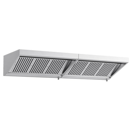GGM Gastro Commercial Wall-Mounted Extraction Canopy - 2800mm - with Baffle Filters & LED Lighting